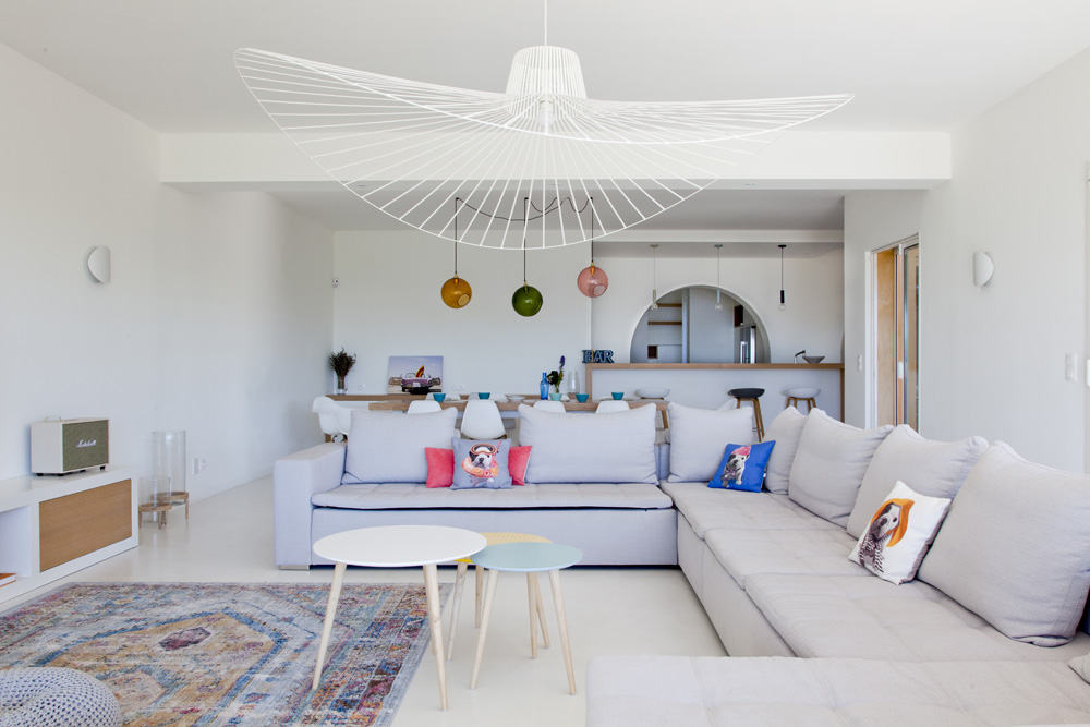 rénovation - villa - séjour salon - blanc - vertigo - meuble tv sur mesure